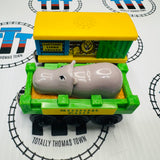 Sodor Zoo Cars with Roaring Lion Green (Learning Curve) Crack on Face Wooden - Used