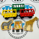 Circus Trains (Learning Curve 2001) with Tiger, Giraffe and Zebra Wooden - Used (Copy)