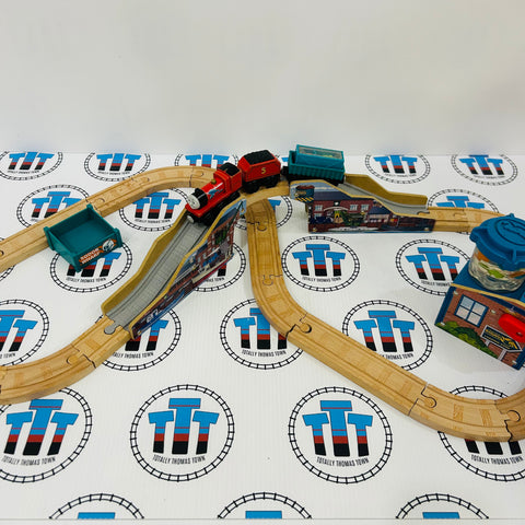 James' Fishy Delivery Set Missing Sign Fair Condition Thomas Brand Wooden - Used