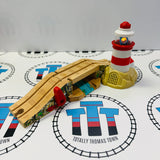 Lighthouse & Drawbridge with Lights and Sound Wooden - Used