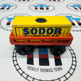 Cargo Car Red with Yellow Cargo Fair Condition Wooden - Used