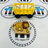 Circus Train Yellow with Lion Wooden - Used