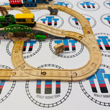 Thomas at the Zoo Set Complete with Trains #1 (Writing on Bottom/Fair Condition Character Cards) Some fish don’t spin properly Wooden Rare - Used