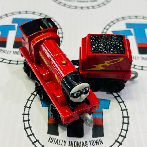 Rail Rocket James and Tender (2018 Mattel) Missing Cape Used - Push Along