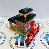 Fire Station #5 Fair Condition with Fire Train and Truck (2000) Wooden - Used