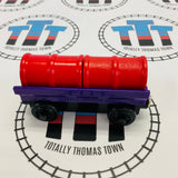 Purple Barrel Car with Oil and Petrol Barrels Good Condition Wooden - Used