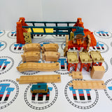 Misty Island Adventure Set #2 with Cargo Car and Cargo (Damaged Crane) Thomas Brand Wooden - Used