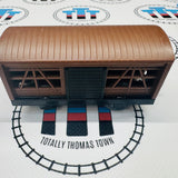 Brown Dark Box Car with opening doors Used - TOMY