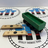 Sawmill Depot with Henry’s Log Car (1998) and 2 Logs #1 Fair Condition Wooden - Used