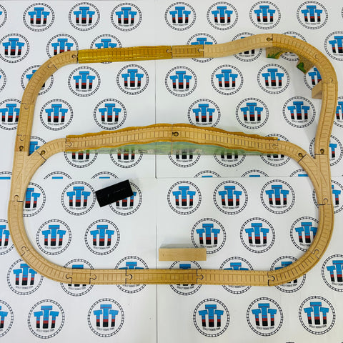 Muffle Mountain Set #2 No Trains (Station Incomplete/Marked Viaduct) Wooden - Used