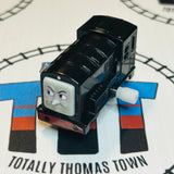 Angry Diesel Red Face Missing/Peeling Ladder Stickers Wind Up Capsule Plarail - Used