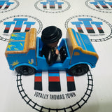 Sir Topham Hatt's Car in Hay with Figure (Thomas Wood Unpainted Mattel) Good Condition Wooden - Used