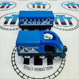 Generic Brand Blue Trains Wooden - Used
