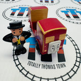 Bertie with Sir Topham Hatt (Thomas Wood 2018 Mattel Unpainted) Good Condition Wooden - Used