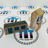 Black Roof House & Signal Box Missing Stickers (Older Sticker Version) Wooden - Used