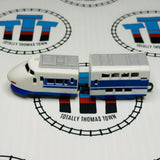 Shinkansen Series 100 Rear Car & Double Decker Passenger Car Pull Along Capsule Plarail - Used