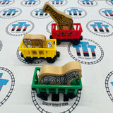 Circus Trains (Learning Curve 2003) with Lion, Giraffe and Zebra (2001) Good Condition Wooden - Used