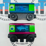 Aquarium Cars Square with Shark and Squid (Learning Curve) Good Condition Wooden - Used