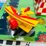 Sodor Airfield with Tiger Moth Plane #1 Painted Top Fair Condition Rare Wooden - Used