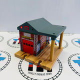 Sodor Fire Station with Lights and Sound #3 Missing Rivet Cracked/Glued Base Wooden - Used