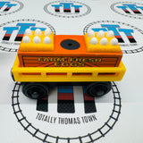 Egg Car Yellow with Egg Cargo (Learning Curve 2003) Wooden - Used