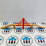 Red Suspension Bridge with Ascending Track Other Brand - Used
