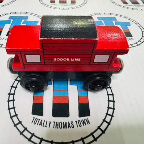 Sodor Line Caboose Flat Magnet with Staples Good Condition Rare #2 Wooden - Used