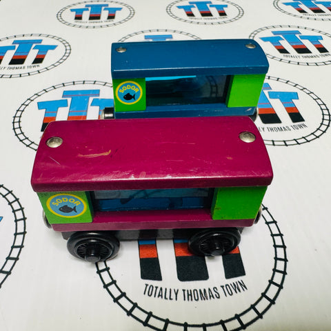 Aquarium Cars Square with Shark and Squid Low Water (Learning Curve) Wooden - Used