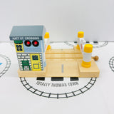Deluxe Railroad Crossing with Lights and Sound #1 Lights Don’t Alternate Both Flash at Same Time Wooden - Used