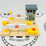 Deluxe Railroad Crossing with Lights and Sound #1 Lights Don’t Alternate Both Flash at Same Time Wooden - Used