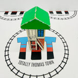 Green Signal Box Poor Condition Missing Sticker Wooden - Used