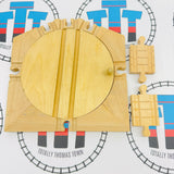 8” Turntable Track #2 Chipped/Small Marks Clickity Clack Wooden - Used