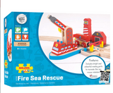 Fire Sea Rescue BIGJIGS Rail Wooden - New in Box