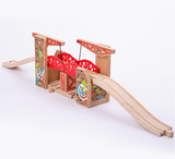 Double Lifting Graffiti Bridge BIGJIGS Rail Wooden - New in Box