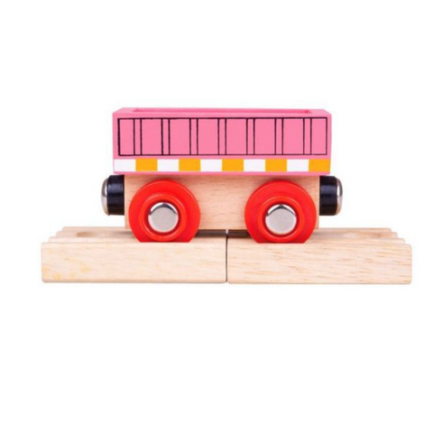 Wagon Pink with Track Wooden - New in Box