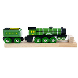 Flying Scotsman Heritage Collection with Track and Buffer BIGJIGS Rail Wooden - New in Box