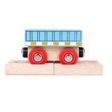 Wagon Blue with Buffer and Track Wooden - New in Box