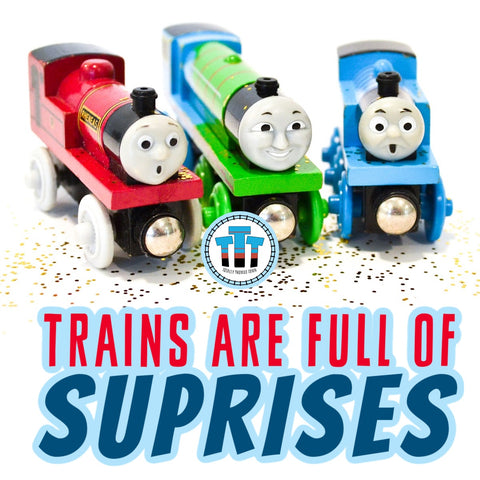 Totally Thomas Town Large Custom Trains are Full of Surprises Sticker