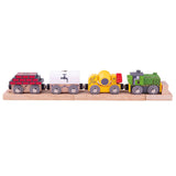 Construction Train with Track and Buffer BIGJIGS Rail Wooden - New in Box