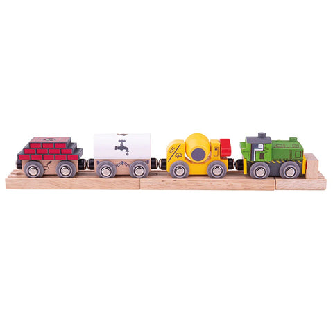 Construction Train BIGJIGS Rail Wooden - New in Box