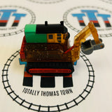 Clear Glitter Oliver the Excavator With Treads Missing #14 Sticker Pull Along Capsule Plarail - Used