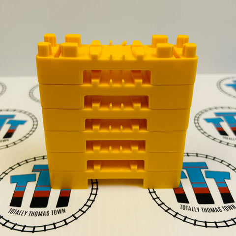 Yellow Stacking Riser Pack 6 Pieces Used - TOMY