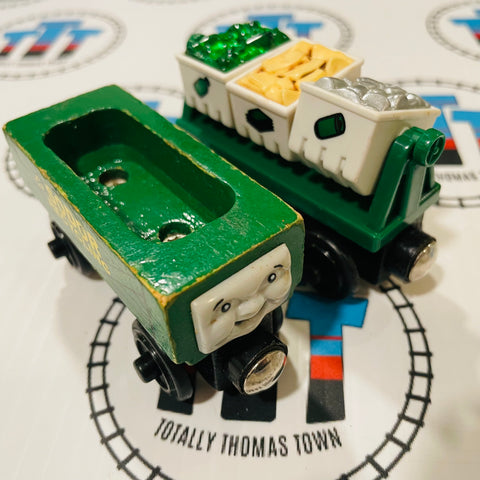 Recycling Cars no Rubber Piece (Learning Curve) Fair Condition Wooden - Used