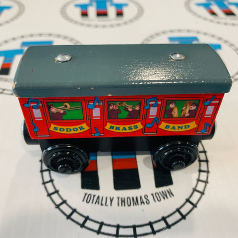 Sodor Brass Band Passenger Car (Mattel) Good Condition Rare Wooden - Used