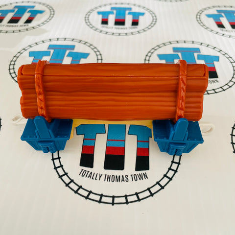 Blue Log Car and Log Used - Trackmaster